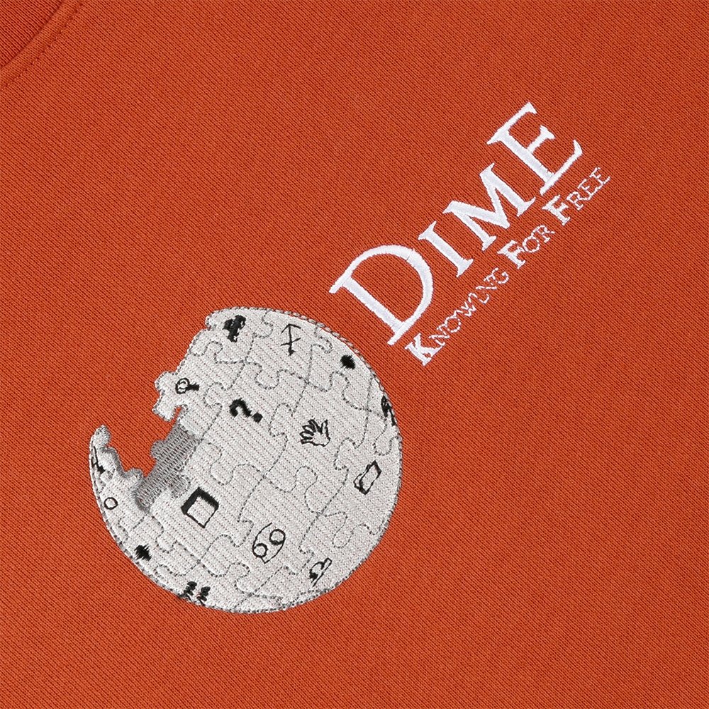 Dime Dimepedia Crewneck Sweatshirt - Autumn Red – Streetart.fr