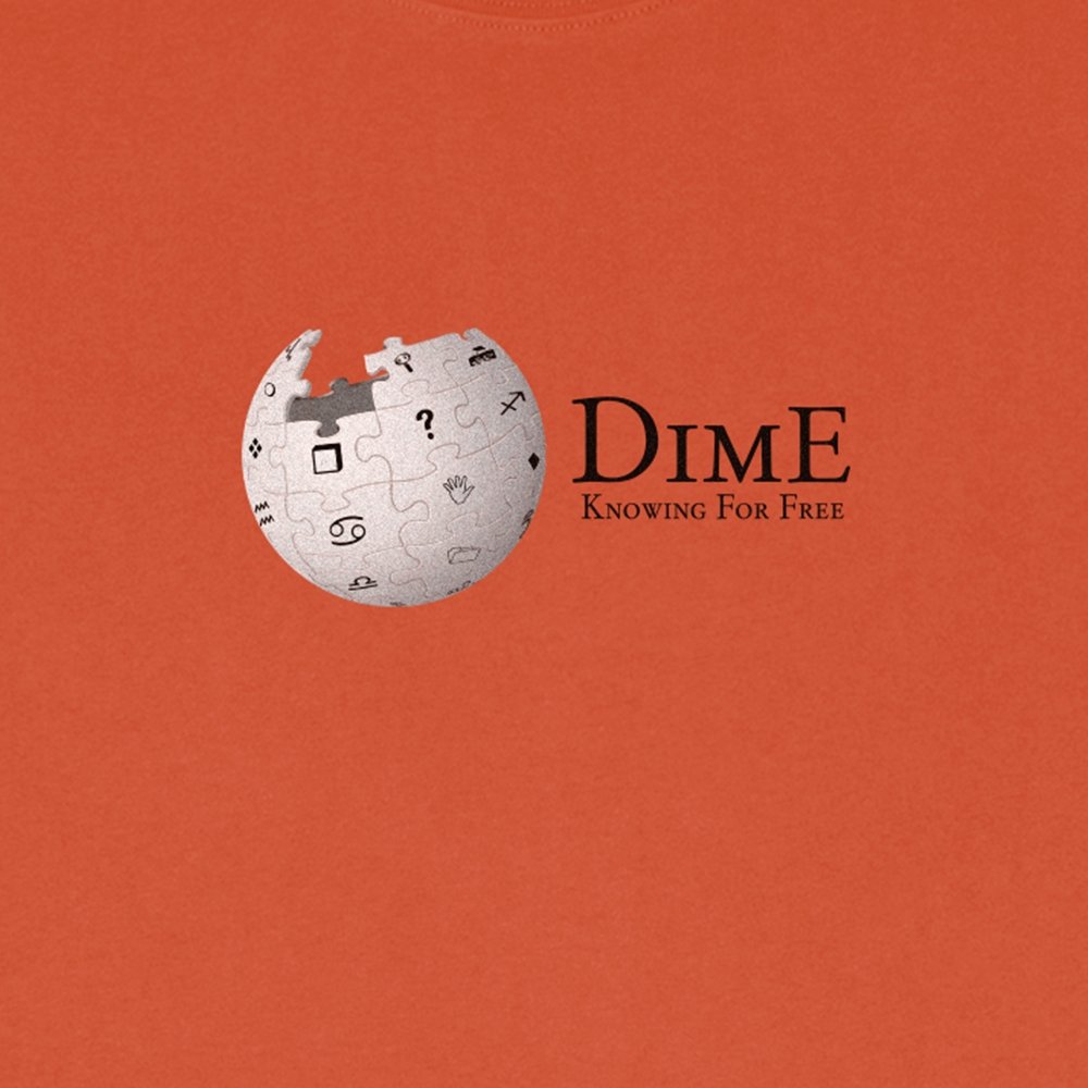 Dime Dimepedia T-Shirt - Autumn Red – Streetart.fr